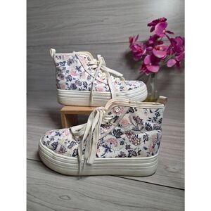 Universal Thread Floral Platform High Top Sneakers - Size 6